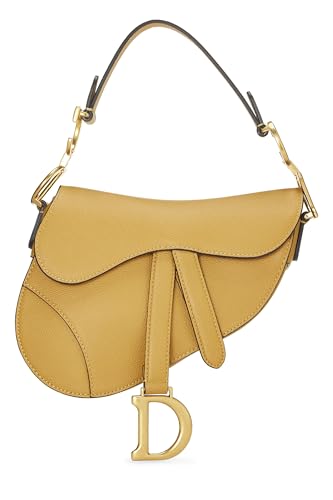 Dior, Yellow Leather Saddle Bag Mini, Yellow