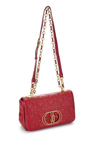 Dior, Red Cannage Calfskin Dioramour Caro Bag Small, Red