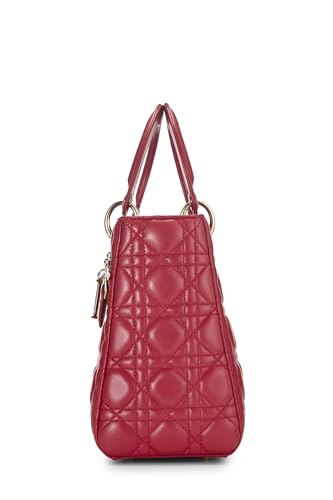 Dior, Red Cannage Quilted Lambskin Lady Dior Medium, Red