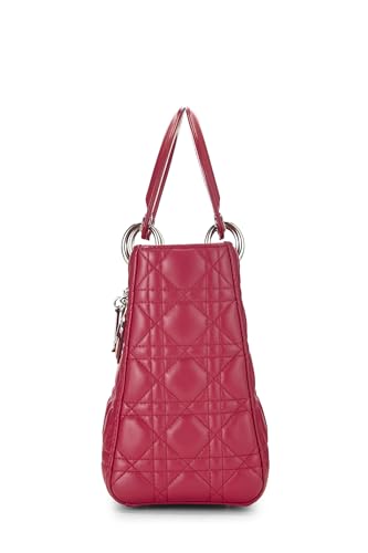 Dior, Pink Cannage Quilted Lambskin Lady Dior Medium, Pink