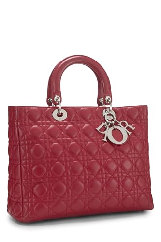 Dior, Red Cannage Quilted Lambskin Lady Dior Large, Red