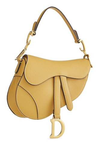 Dior, Yellow Leather Saddle Bag Mini, Yellow