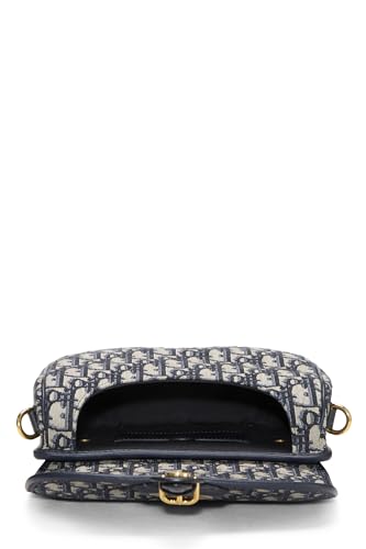 Dior, Navy Oblique Jacquard Bobby Flap Medium, Navy