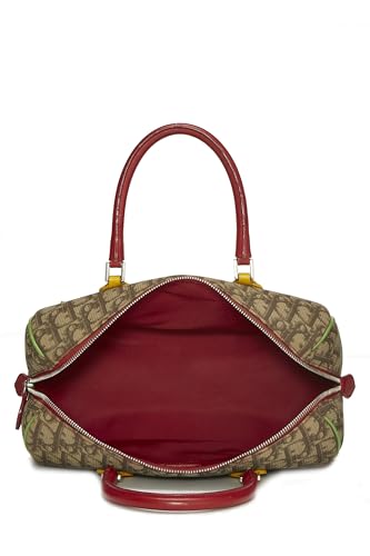 Dior, Brown Trotter Coated Canvas Rasta Handle Bag, Brown