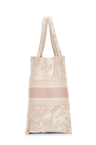 Dior, Pink Embroidered Toile de Jouy Canvas Book Tote Large, Pink