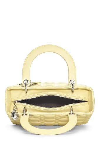 Dior, Yellow Cannage Quilted Lambskin Lady Dior Medium, Yellow