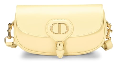 Dior, Yellow Calfskin Bobby Flap East West, Yellow