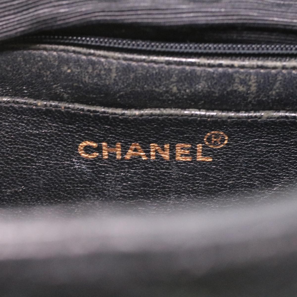 CHANEL Big Matelasse Turn Lock Shoulder Bag Caviar Skin Black CC 32155A