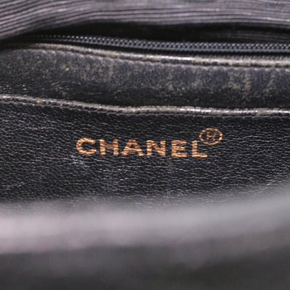 CHANEL Big Matelasse Turn Lock Shoulder Bag Caviar Skin Black CC 32155A