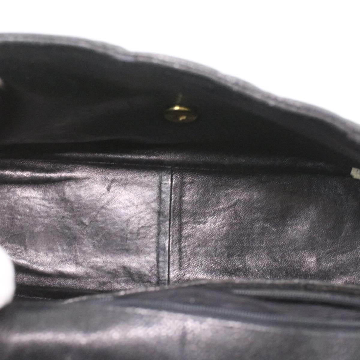 CHANEL Big Matelasse Turn Lock Shoulder Bag Caviar Skin Black CC 32155A