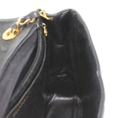 CHANEL Big Matelasse Turn Lock Shoulder Bag Caviar Skin Black CC 32155A
