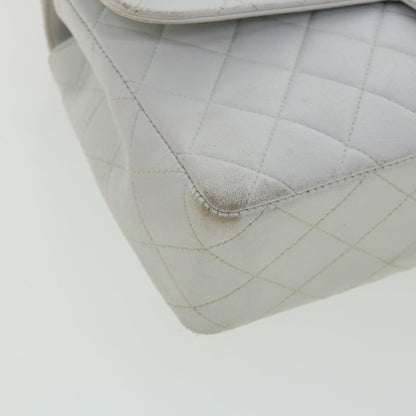 CHANEL Matelasse Pair Shoulder Bag Lamb Skin White CC 32416A