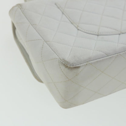 CHANEL Matelasse Pair Shoulder Bag Lamb Skin White CC 32416A