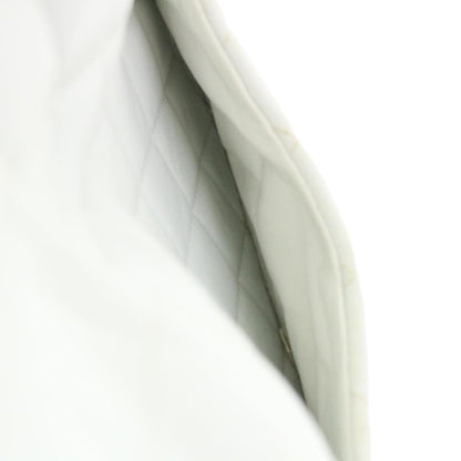 CHANEL Matelasse Pair Shoulder Bag Lamb Skin White CC 32416A