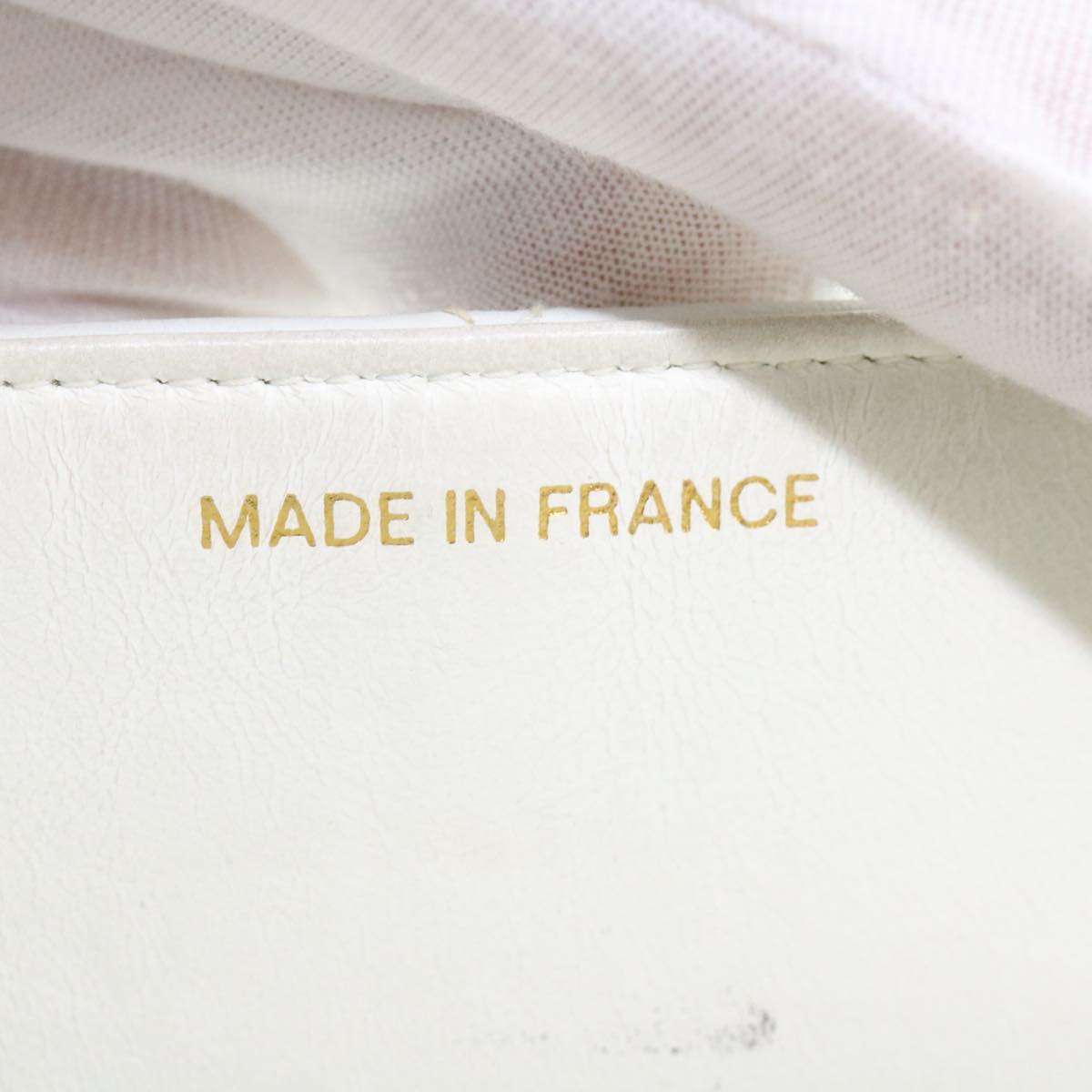 CHANEL Matelasse Pair Shoulder Bag Lamb Skin White CC 32416A