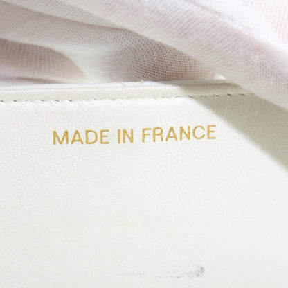 CHANEL Matelasse Pair Shoulder Bag Lamb Skin White CC 32416A
