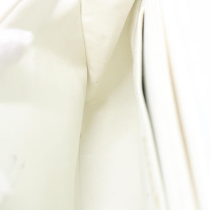 CHANEL Matelasse Pair Shoulder Bag Lamb Skin White CC 32416A