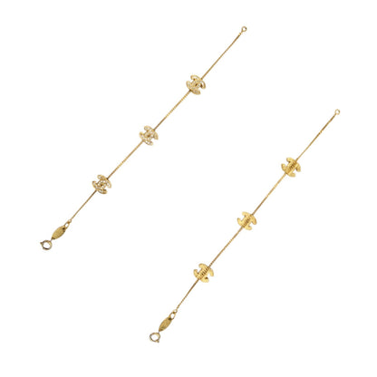 CHANEL Vintage 1982 Coco Mark CC Rhinestone Station Bracelet