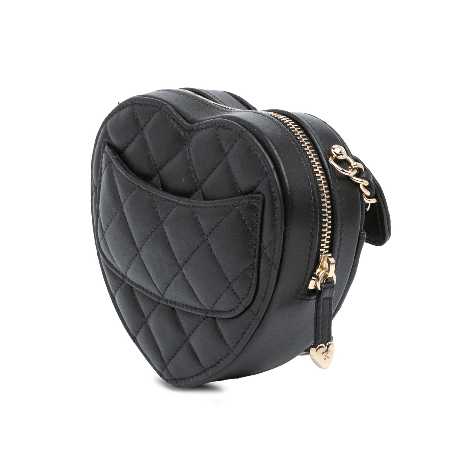 Black Chanel Mini Lambskin CC in Love Heart Crossbody