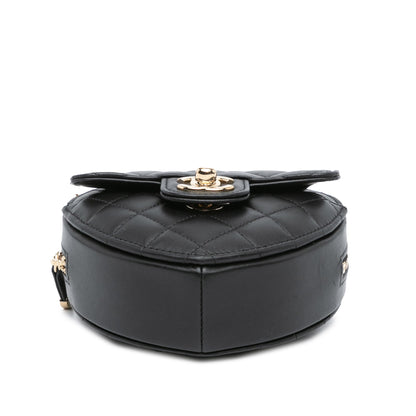 Black Chanel Mini Lambskin CC in Love Heart Crossbody