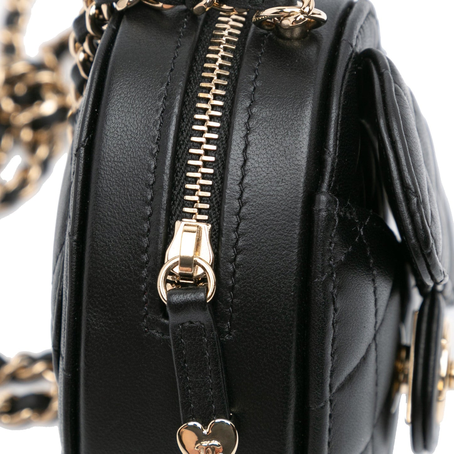 Black Chanel Mini Lambskin CC in Love Heart Crossbody