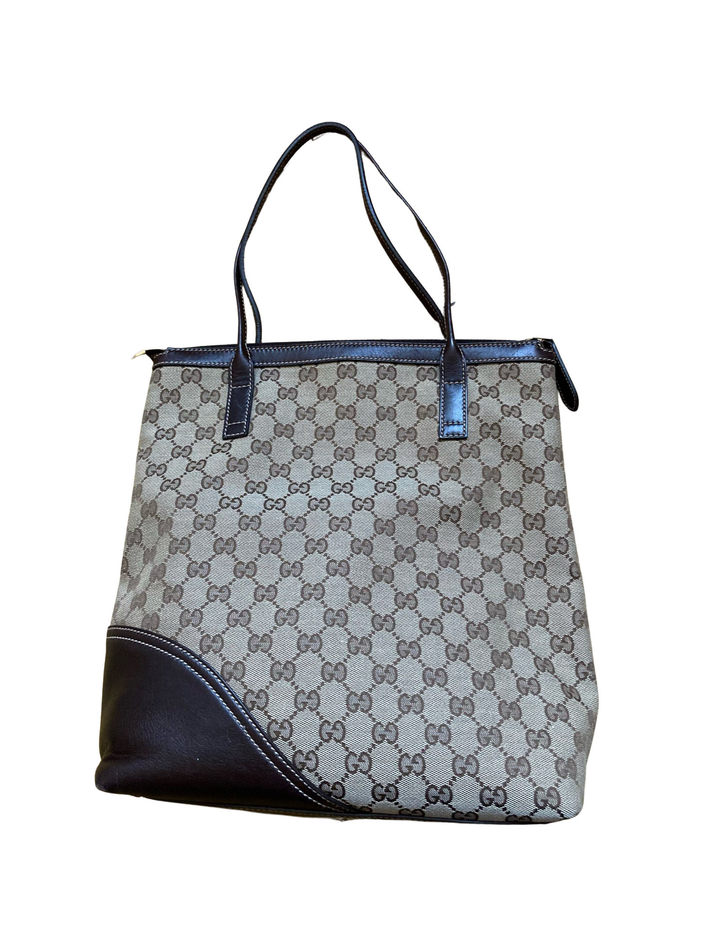 Gucci Abbey Jacquard & Leather Tote Bag