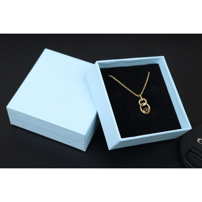 Good ( Rank AB) Dior CD Necklace Gold Plated VT25030126