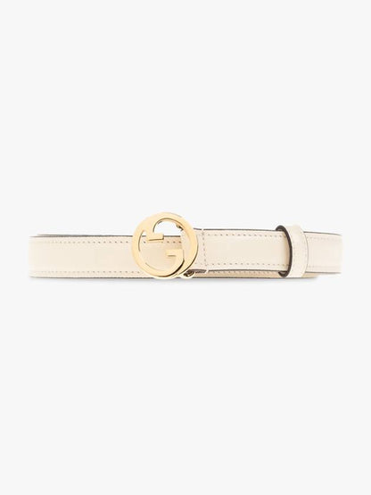 Gucci Blondie Thin Leather Belt White