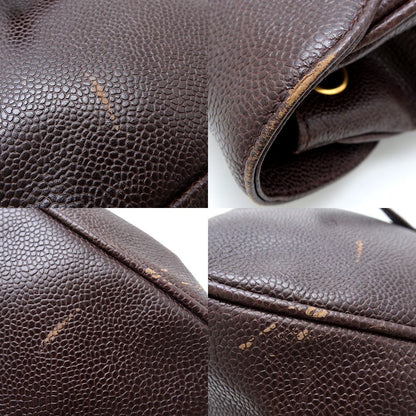 Chanel Caviar Skin Backpack Brown