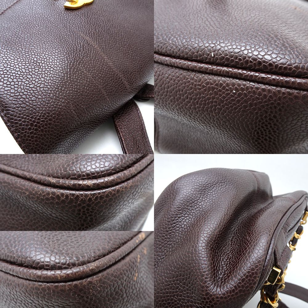 Chanel Caviar Skin Backpack Brown