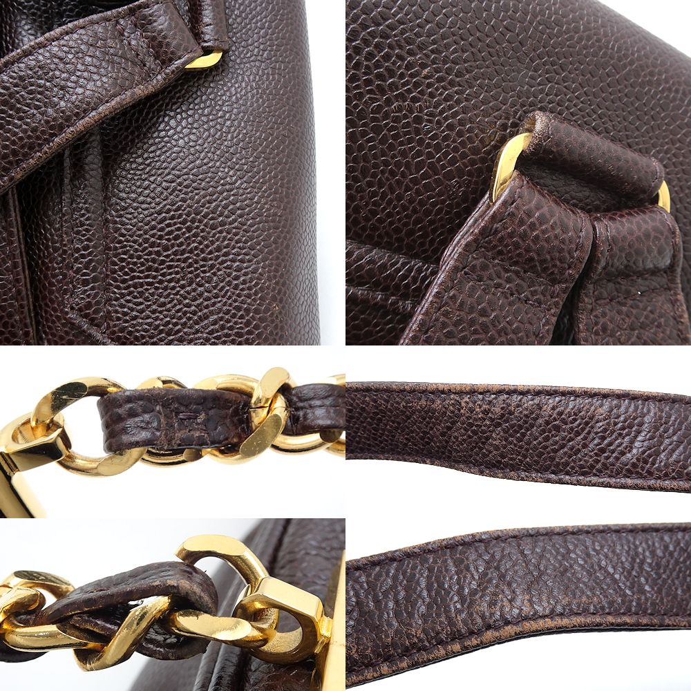 Chanel Caviar Skin Backpack Brown