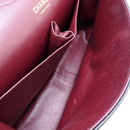 Chanel Caviar Shoulder Bag Matelasse Black