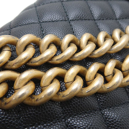 Chanel Boy Caviar Shoulder Bag A67086
