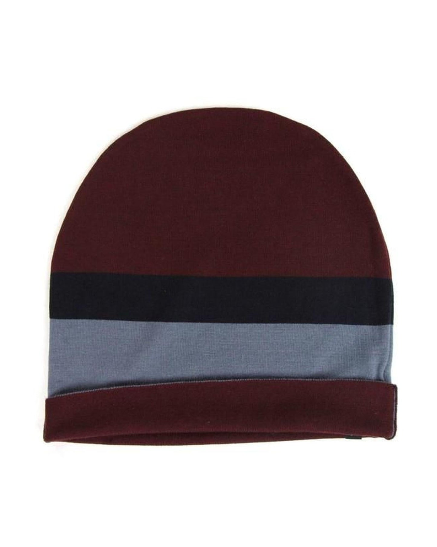 Gucci  GG Logo Striped Beanie Burgundy Blue Black