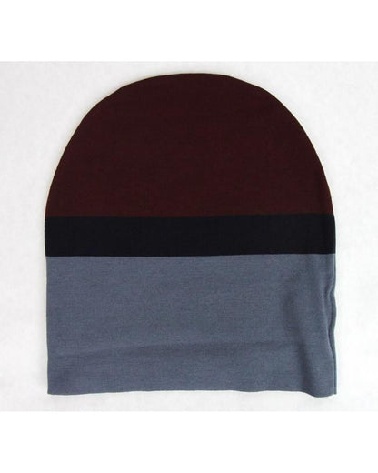 Gucci  GG Logo Striped Beanie Burgundy Blue Black