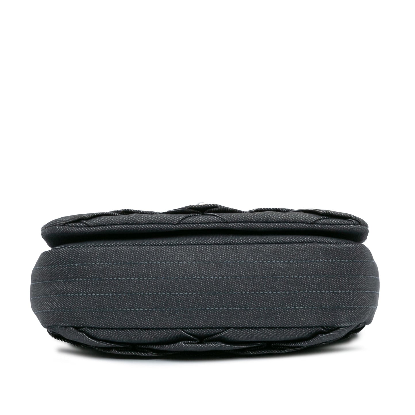 Chanel Sac Small Pleated Denim Scale Effect Turtle Flap