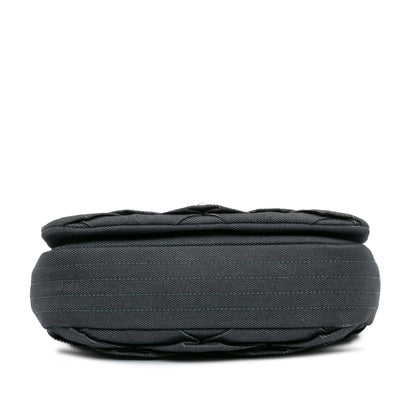 Chanel Sac Small Pleated Denim Scale Effect Turtle Flap