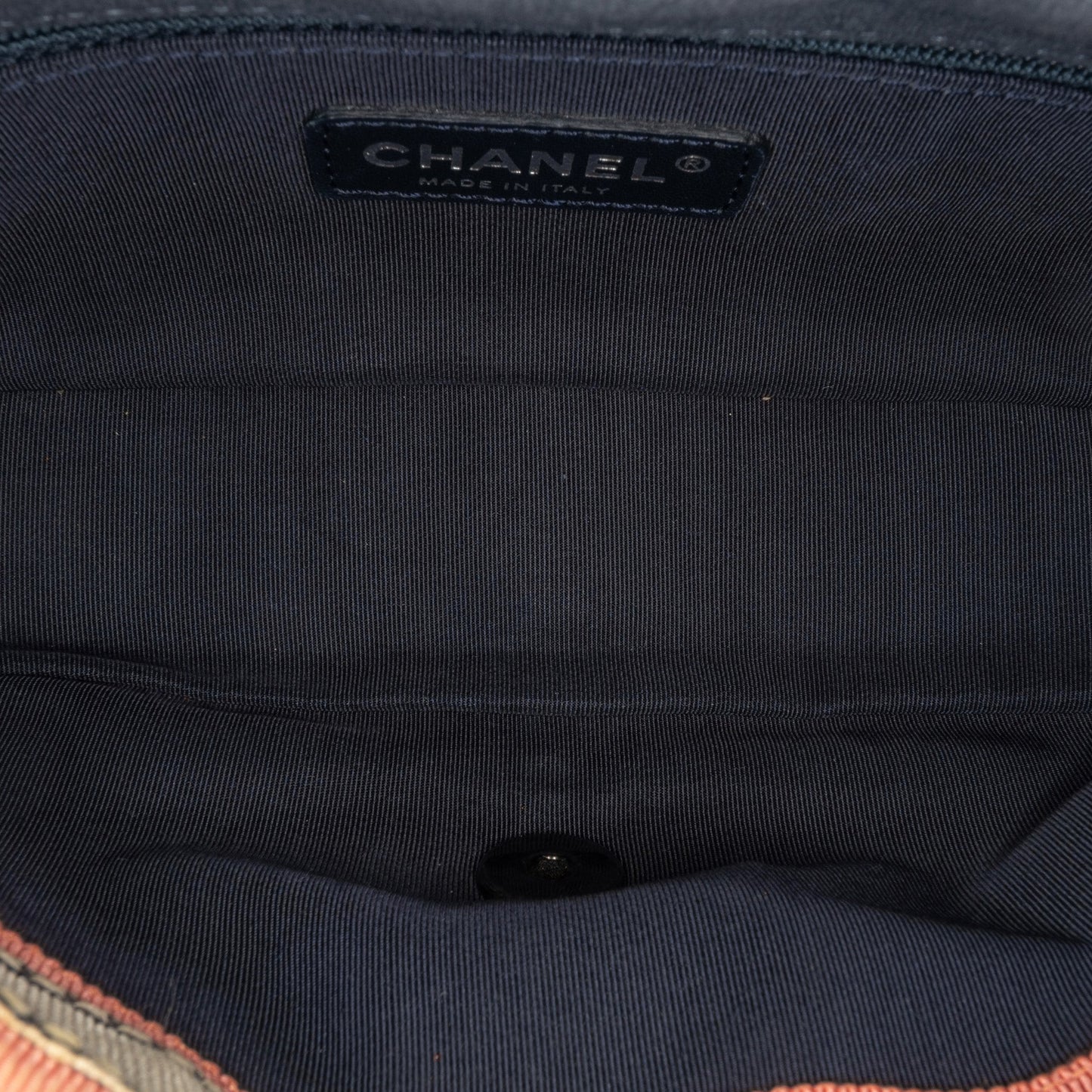Chanel Sac Small Pleated Denim Scale Effect Turtle Flap