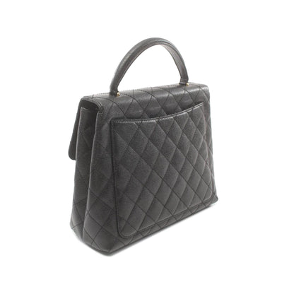 Black Chanel Caviar Kelly Top Handle Bag