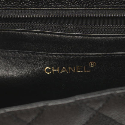 Black Chanel Caviar Kelly Top Handle Bag