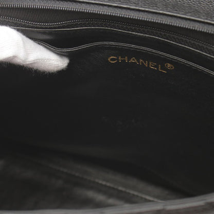 Black Chanel Caviar Kelly Top Handle Bag