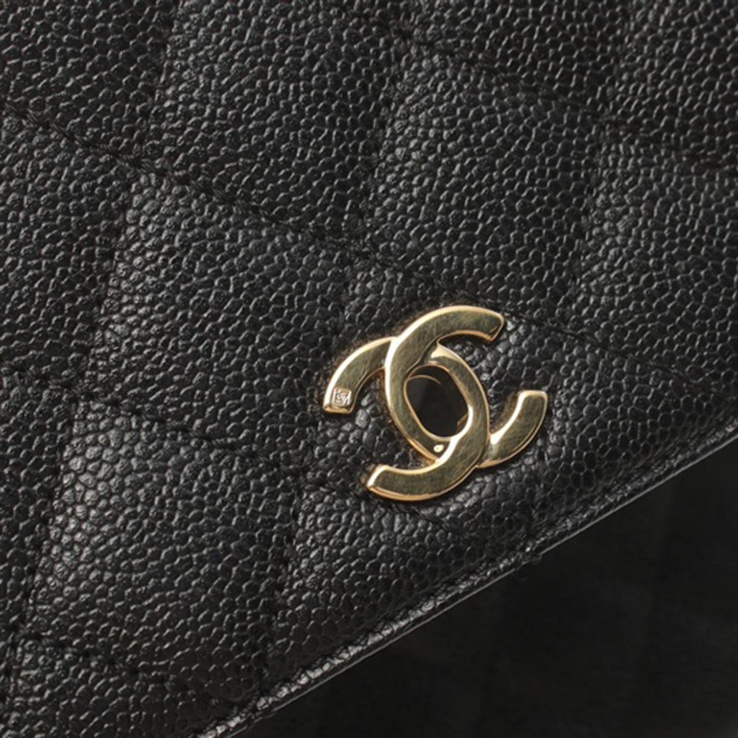 Black Chanel Caviar Kelly Top Handle Bag