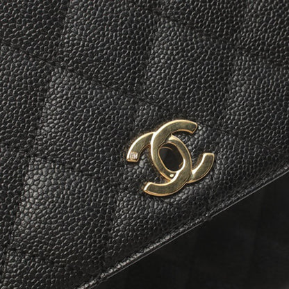 Black Chanel Caviar Kelly Top Handle Bag