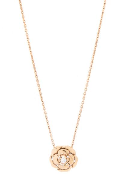 Chanel "2023" Cam Extrait De Camelia 18k Gold Necklace