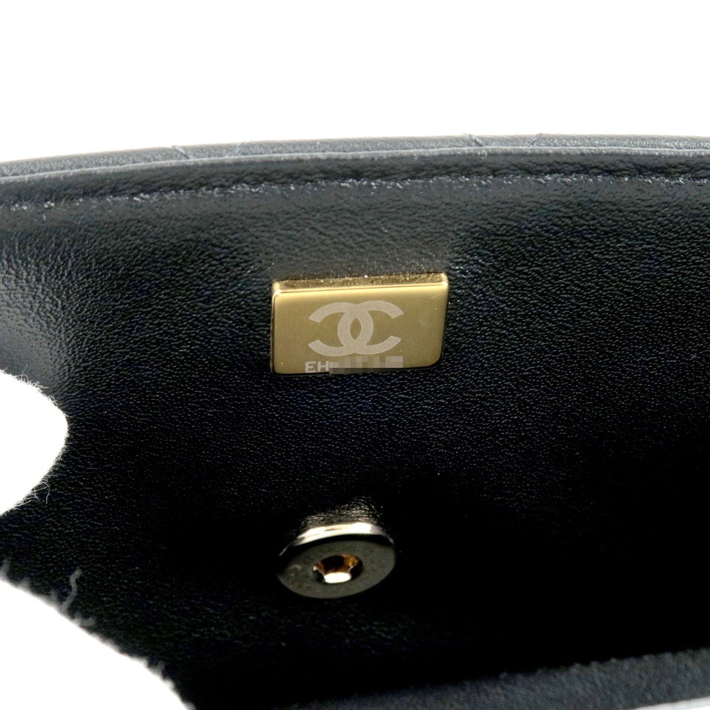 CHANEL Matelasse Lamb Skin Top Handle Mini Flap 2way Bag Black