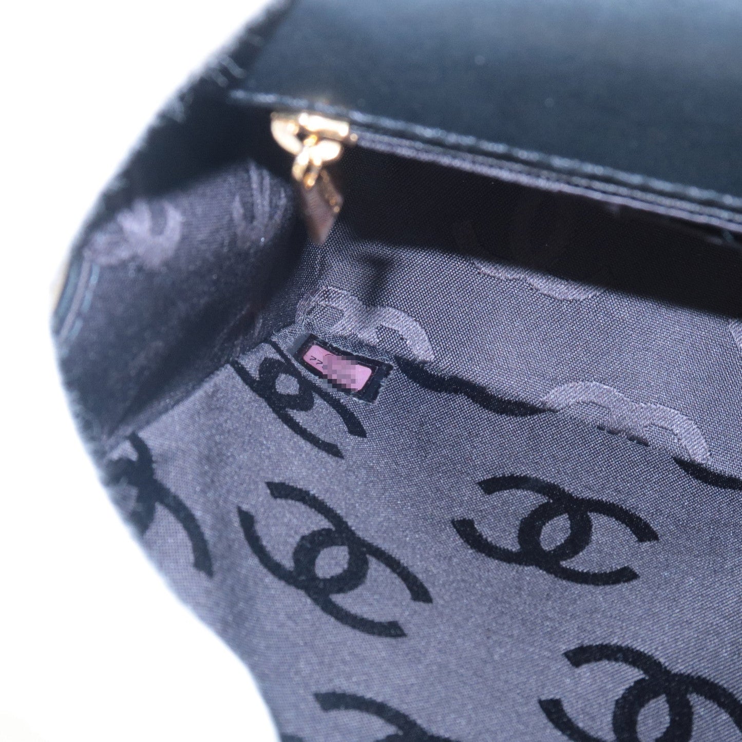 CHANEL Wild Stitch Matelasse Lamb Skin Chain Shoulder Bag A14687