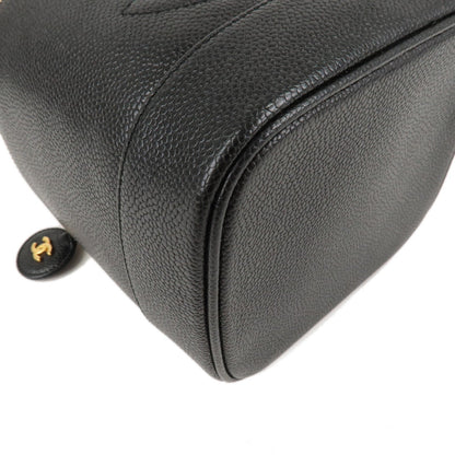 CHANEL Caviar Skin Vanity Bag Hand Bag Black A01998