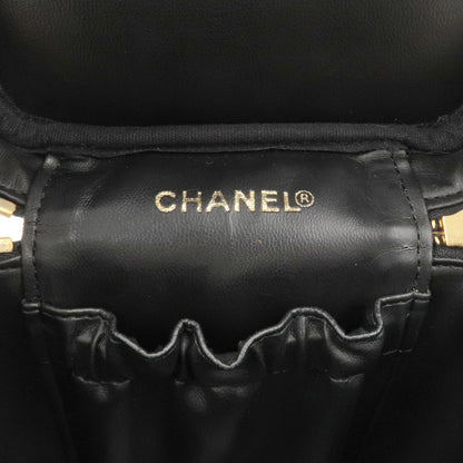 CHANEL Caviar Skin Vanity Bag Hand Bag Cosmetic Bag Black A01998