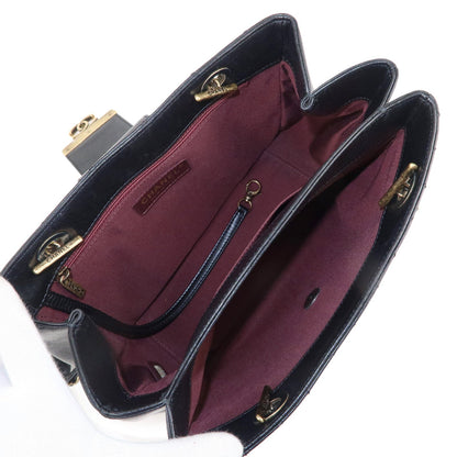 CHANEL Matelasse Lamb Skin Vintage Chain Shoulder Bag Black