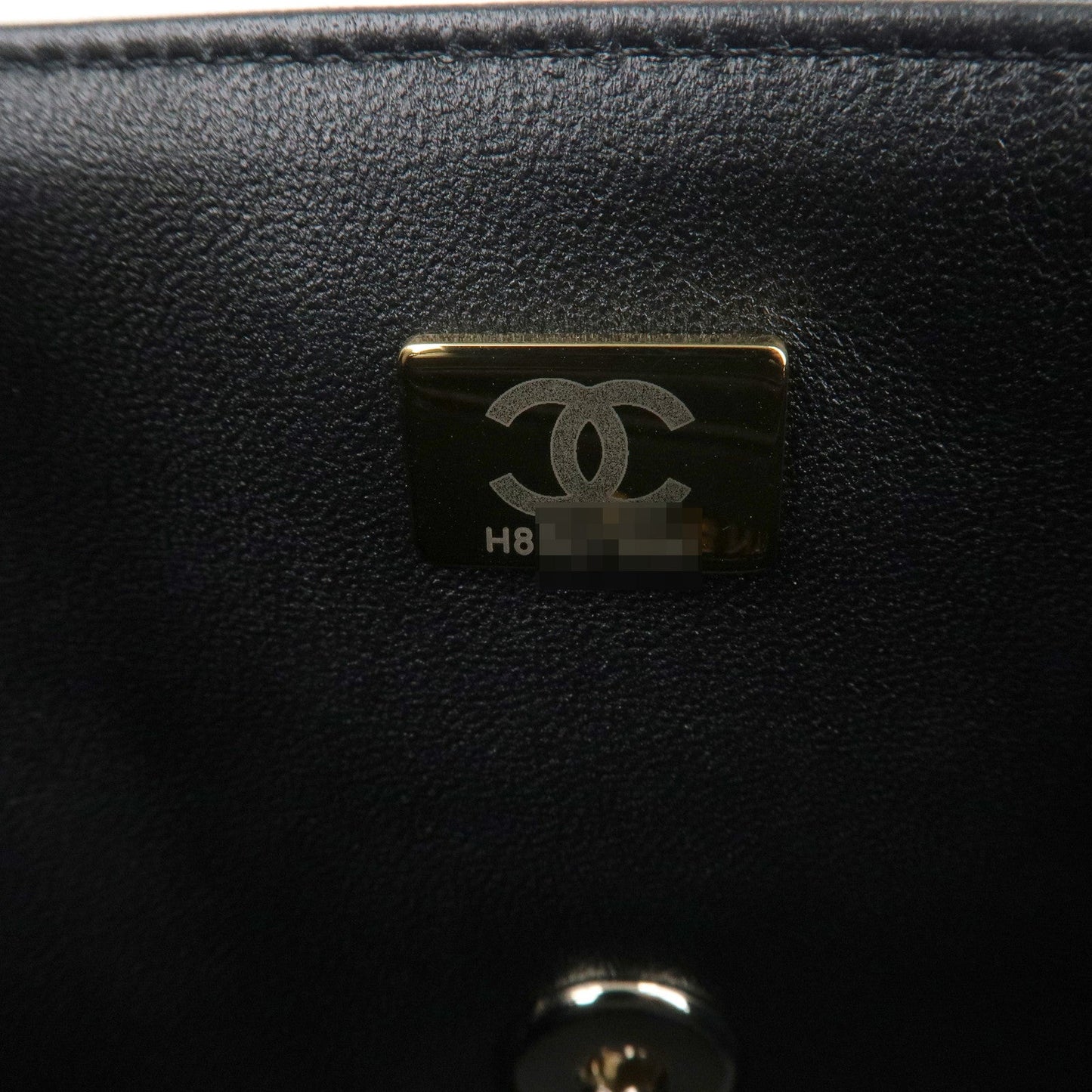 CHANEL Mini Matelasse Lamb Skin Chain Shoulder Bag Black A69900